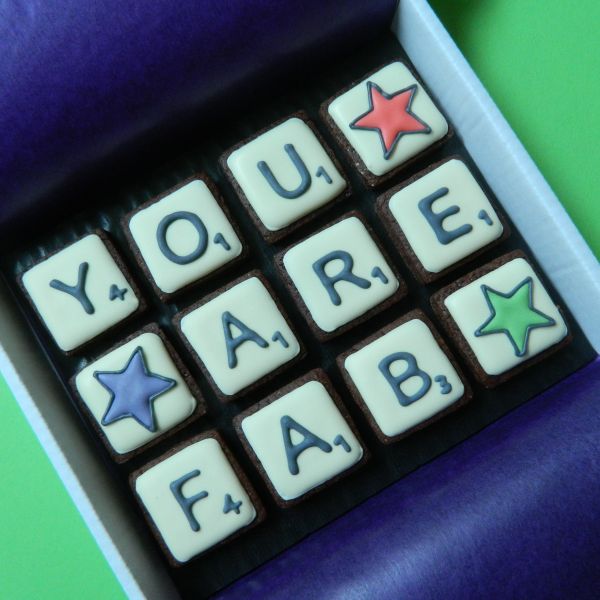 YOU ARE FAB Scrabble Cookie Card