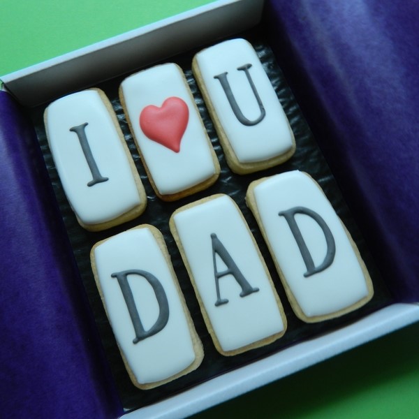 I ♥ U DAD Cookie Card